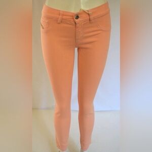 Y2K Diesel Skinny Jeans Neon Orange Size 26 NWT Festival Boho Summer